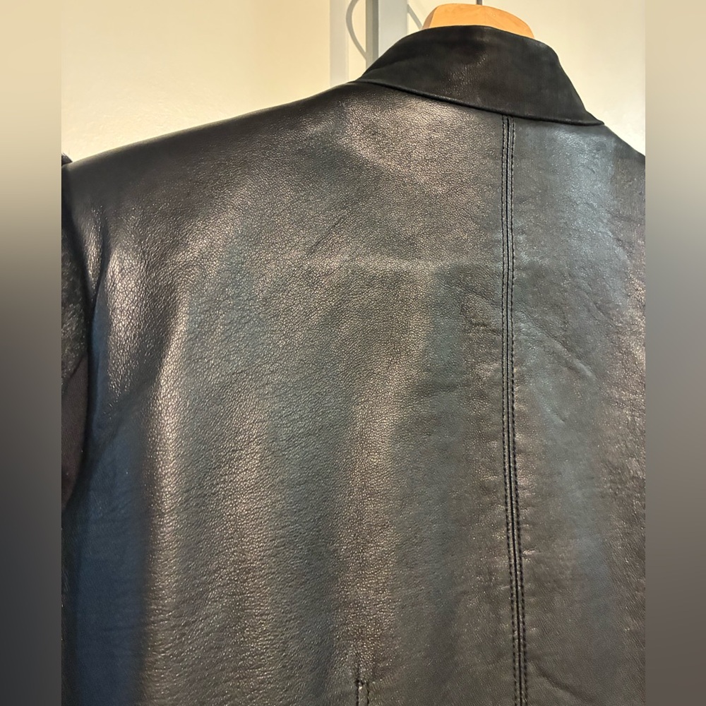 Helmut Lang Petite Black Patchwork Leather Jacket - image 3